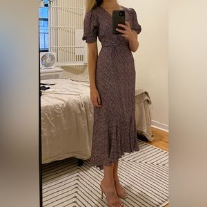 Parker purple polka dot dress